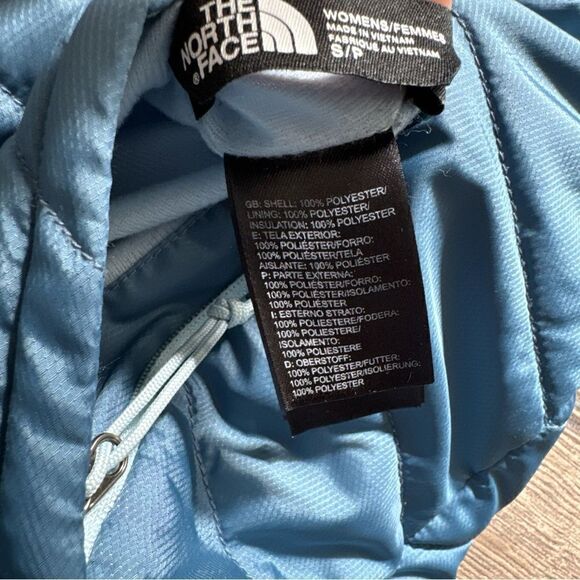 The North Face Jacket Womens Small Blue Reversible Puffer Fleece Faux Fur - Picture 11 of 12